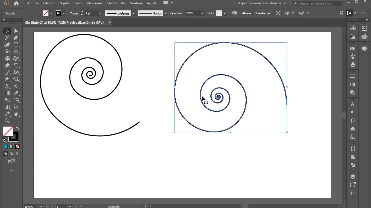 Cómo crear espirales en Illustrator
