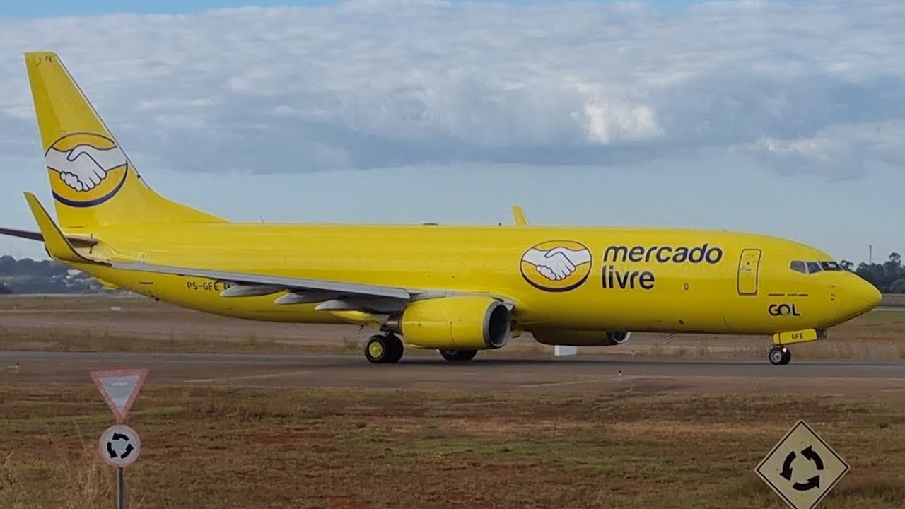 BOEING 737-800F DO MERCADO LIVRE NO AEROPORTO INTERNACIONAL DE GOIÂNIA #aeroporto #spotter #camera