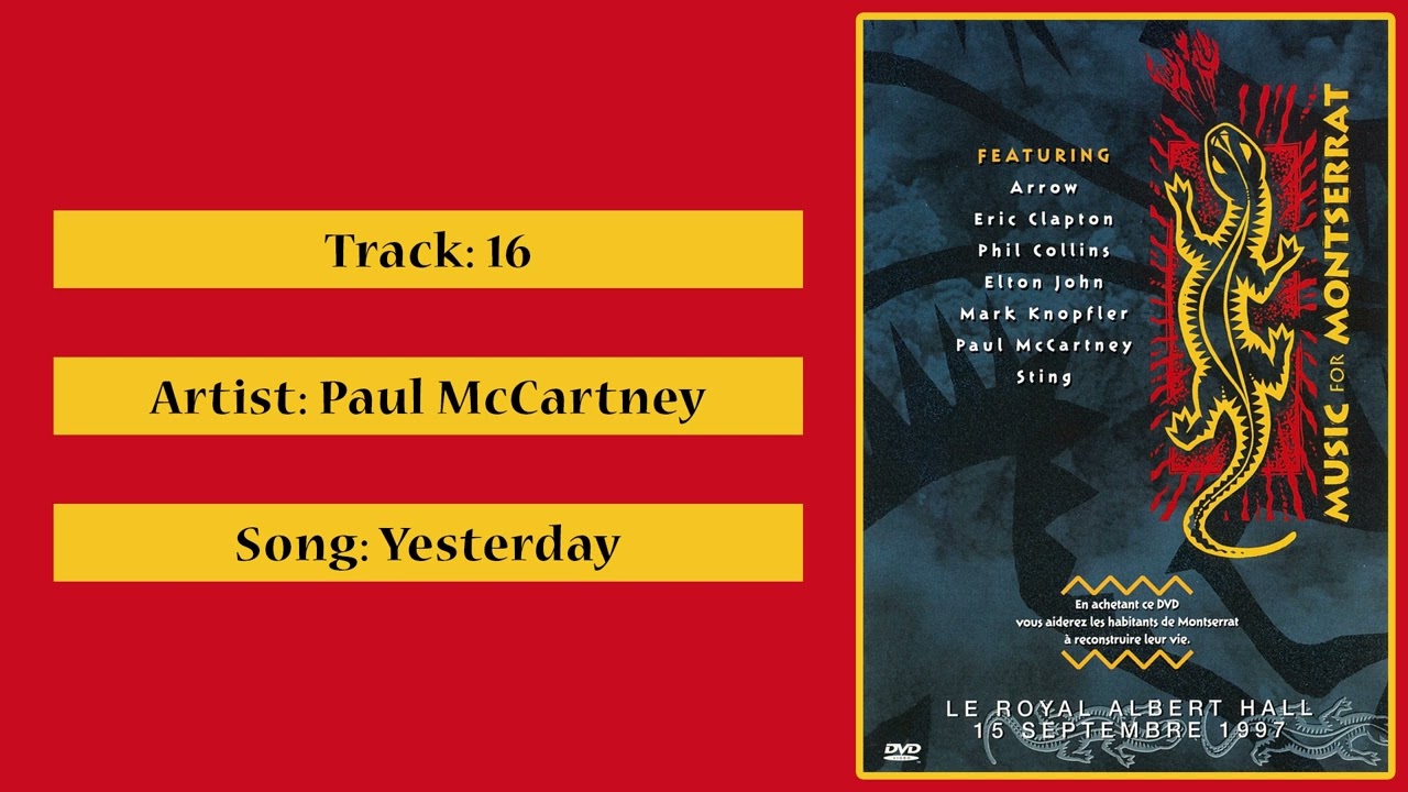MUSIC FOR MONTSERRAT - 16 - PAUL MCCARTNEY - Yesterday