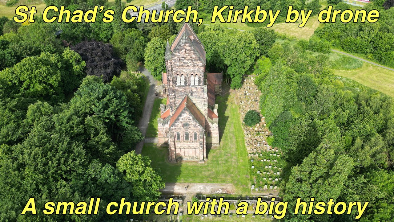 St Chad's Church, Kirkby by drone