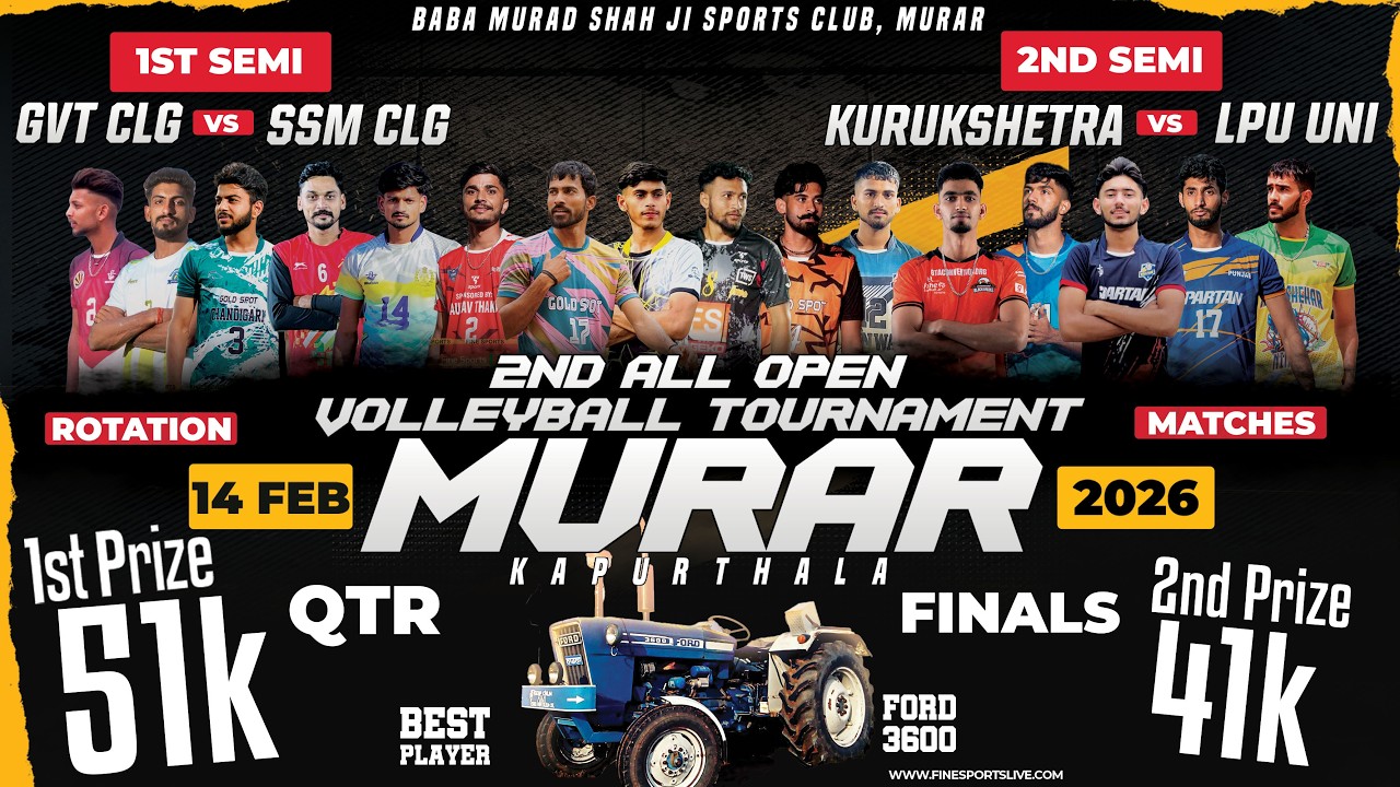 SEMI FINALS || MURAR ALL OPEN VOLLEYBALL TOURNAMENT LIVE @FineSportsLive​