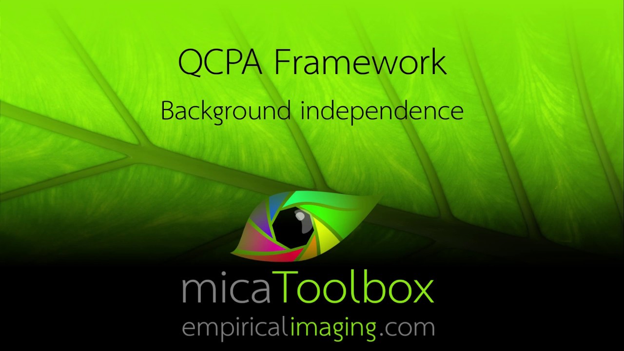 Example using the QCPA framework for measuring parts of an image independently of its background