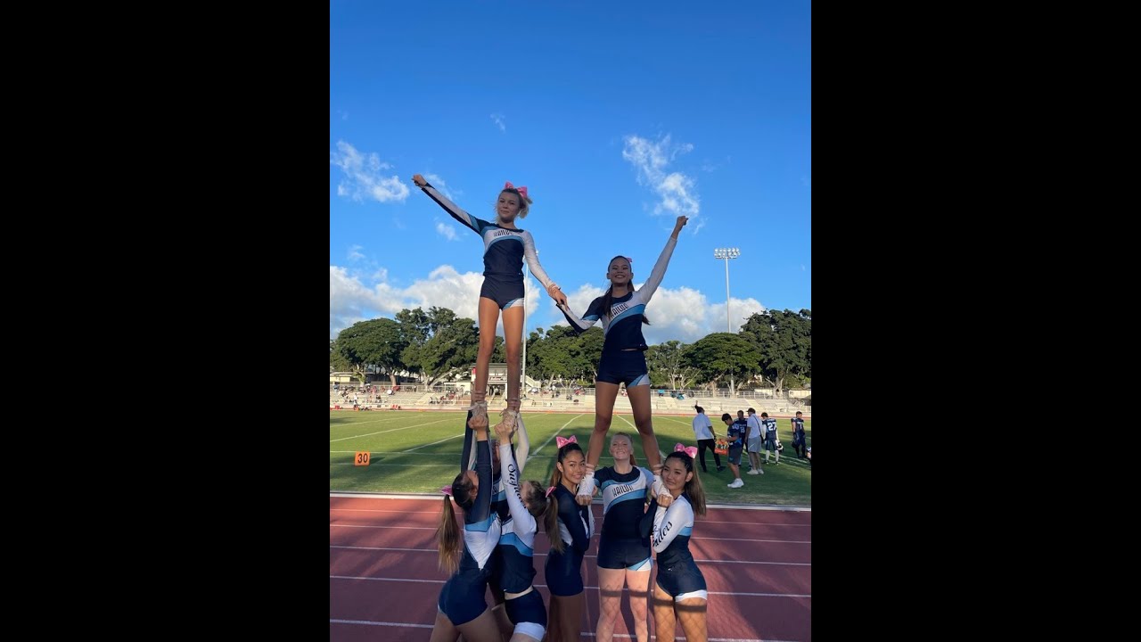 Beautiful Young Ladies  of Kailua High School Cheer Team Junior Varsity
