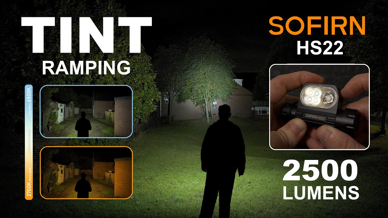 SOFIRN HS22 - 2500 Lumens Tint Ramping Headlamp - Floodlight & Spotlight beams