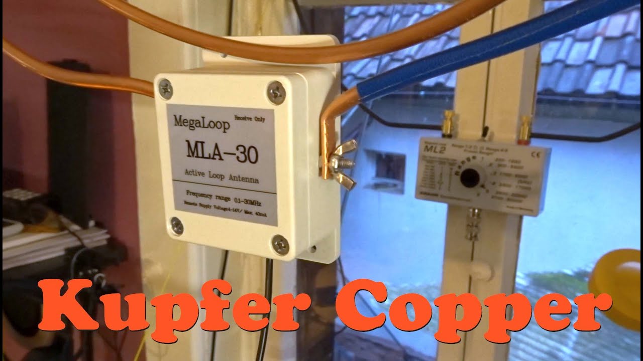 MLA-30 elektronische Loop Antenne Kurzwelle Mittelwelle mit Kupferrohr Copper Sdrplay RSP2