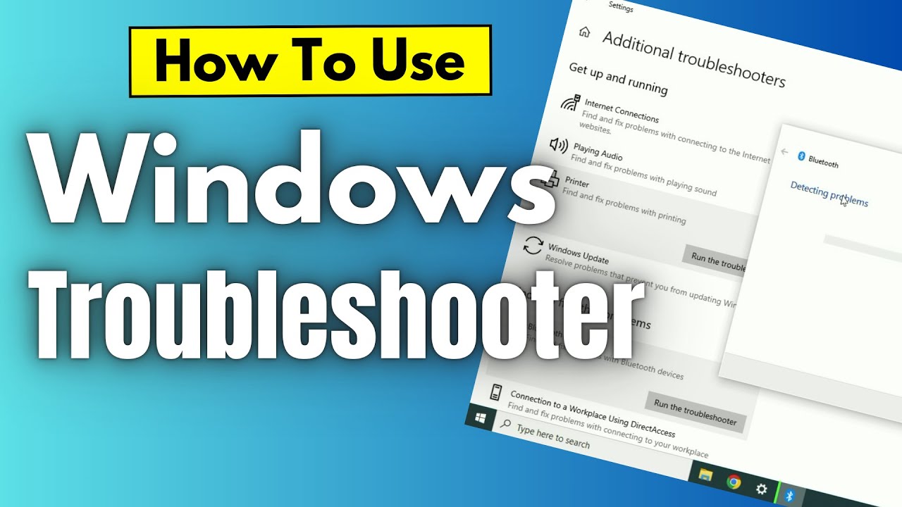 How to Use Windows Troubleshooter