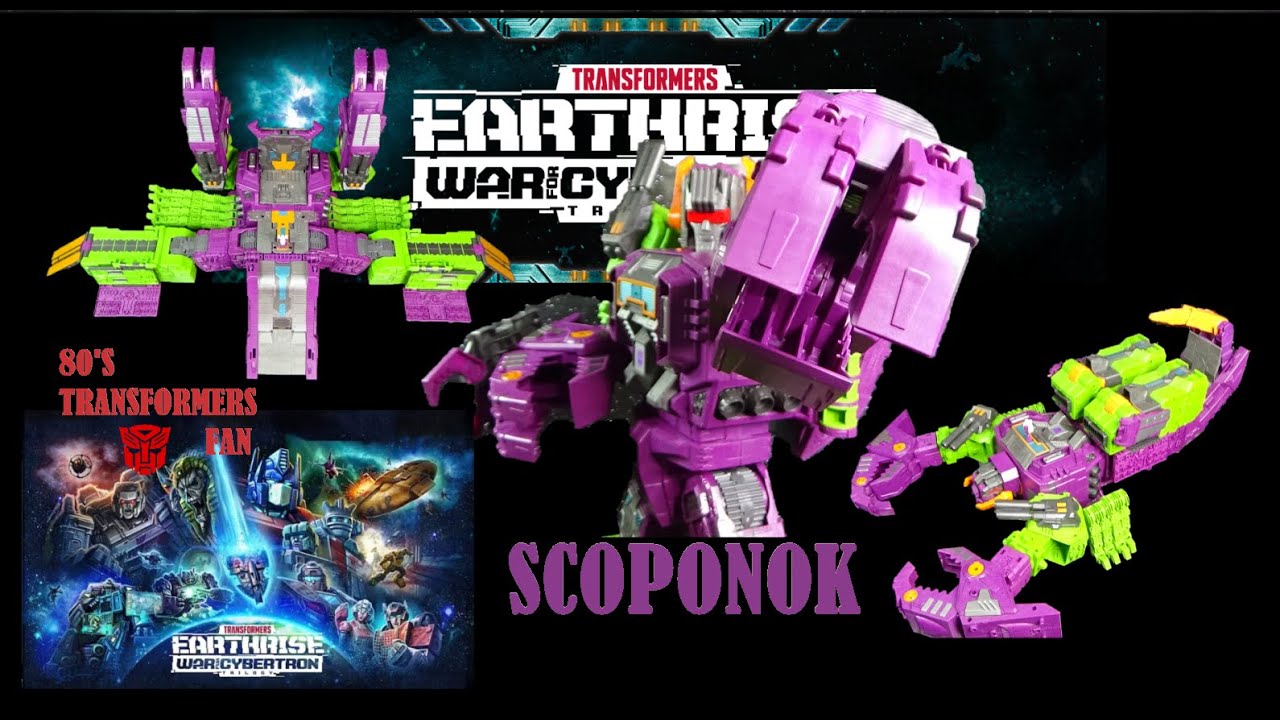TRANSFORMERS EARTHRISE TITAN CLASS SCORPONOK TOY REVIEW