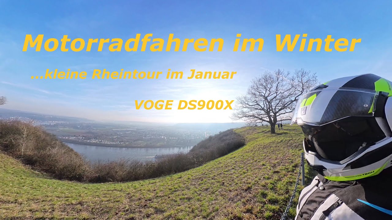 Motorrad - Voge DS900X - Frostige Rheintour im Winter