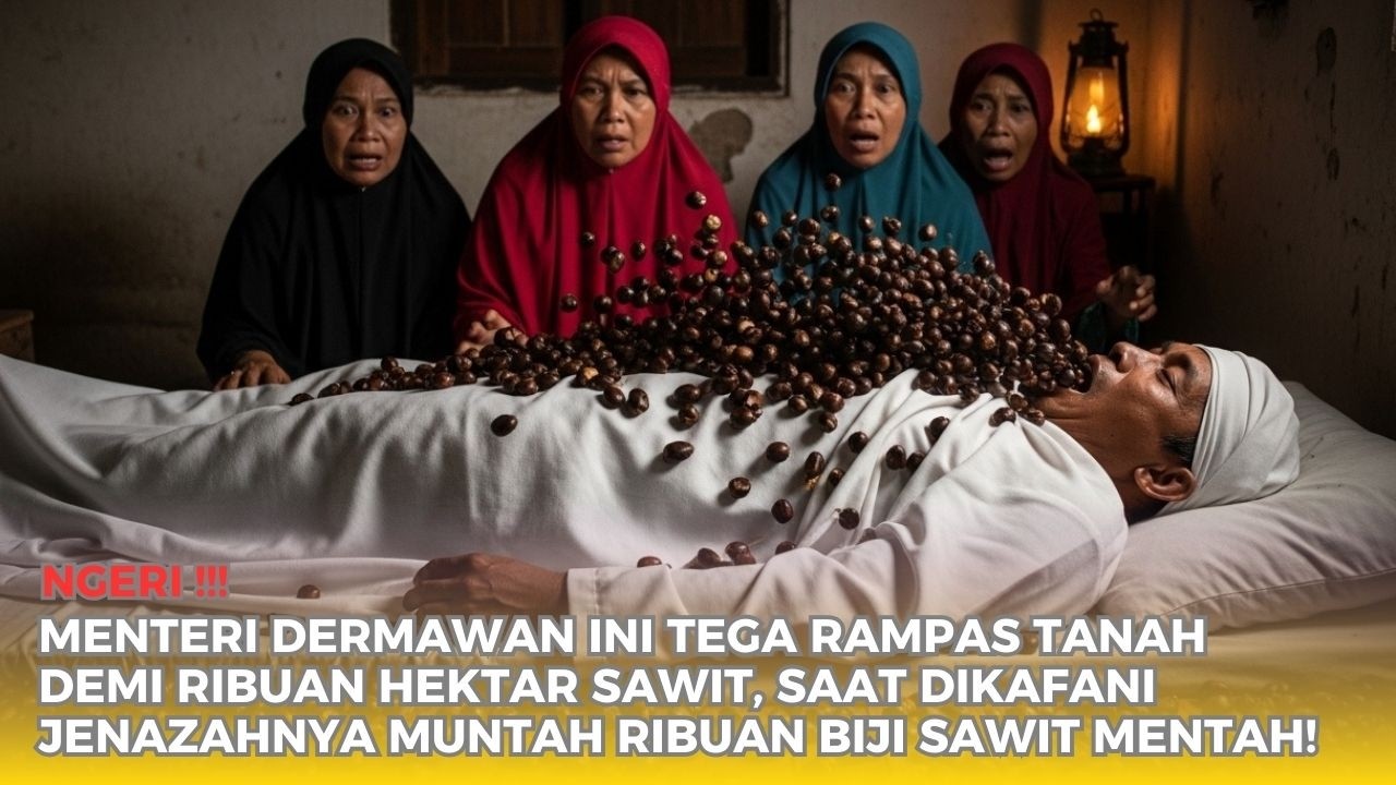 Azab Menteri Serakah Perampas Tanah Adat! Jenazahnya Muntahkan Ribuan Biji Sawit Saat Dikafani!
