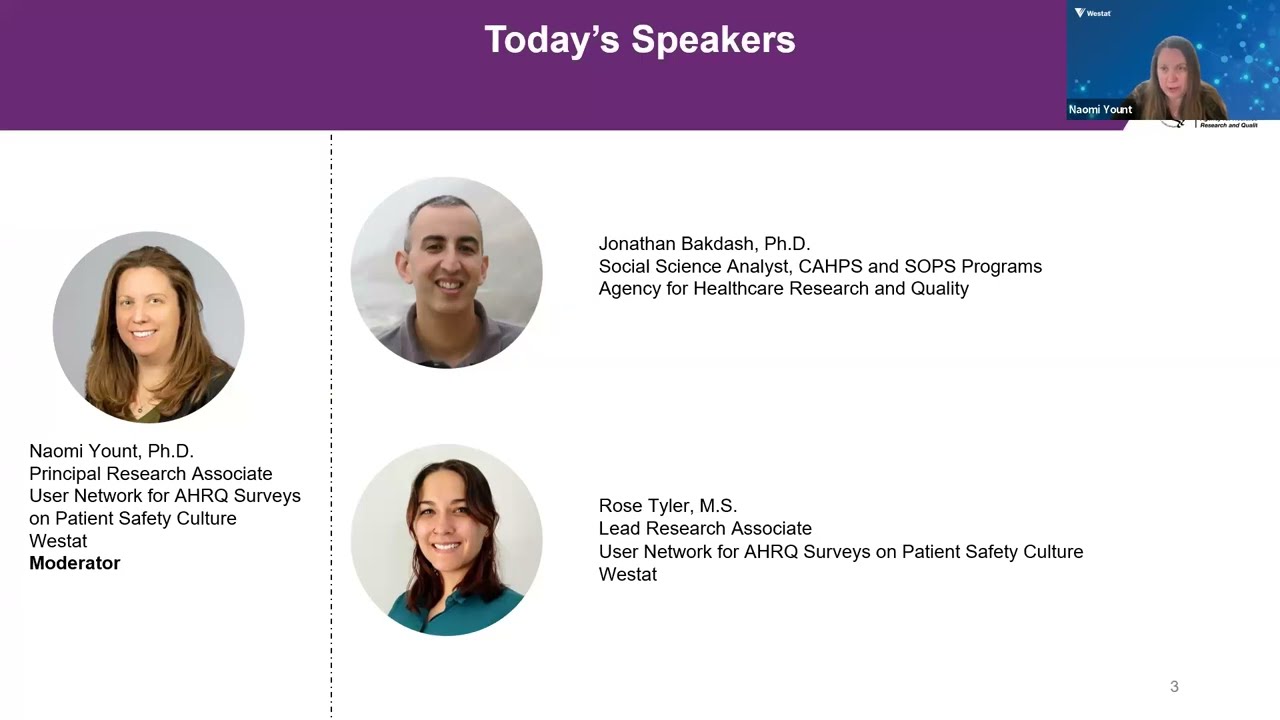 AHRQ’s Surveys on Patient Safety Culture® Program: An Overview for New Users