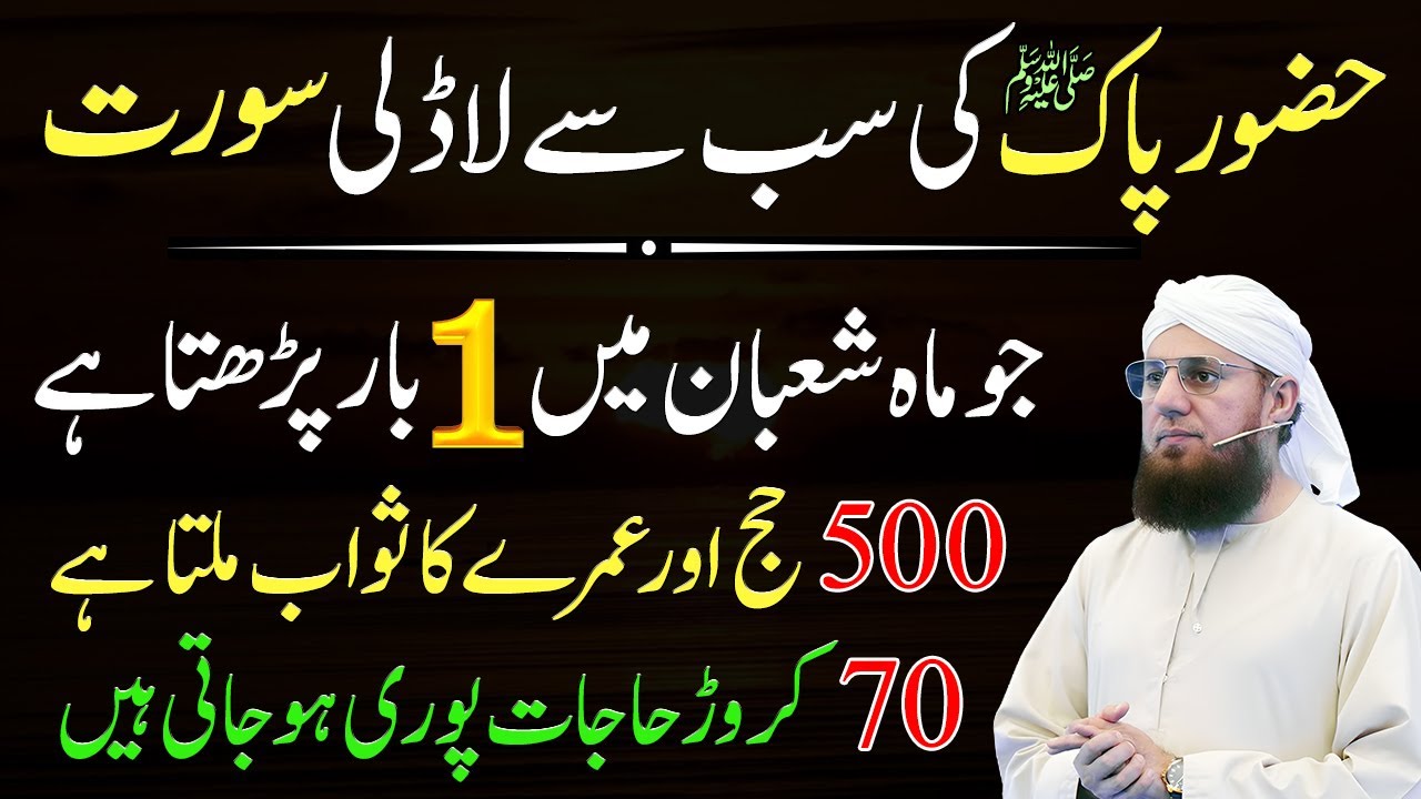 Hazoor Pak Ki Ladli Surah Mahe Shaban Mein 1 Bar Parho | Shaban King Wazifa | Abdul Habib Attari