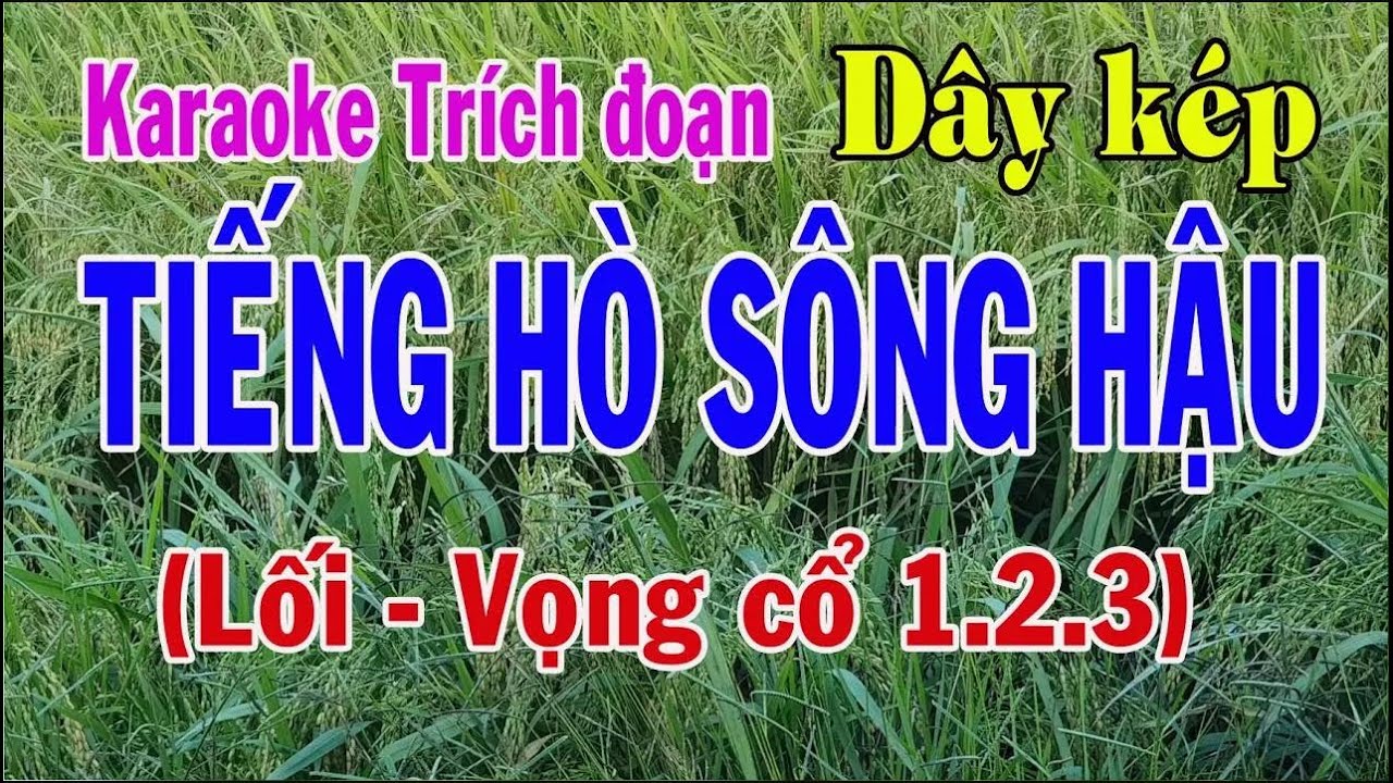 Karaoke trích đoạn TIẾNG HÒ SÔNG HẬU - DÂY KÉP [Lối - Vc 123]