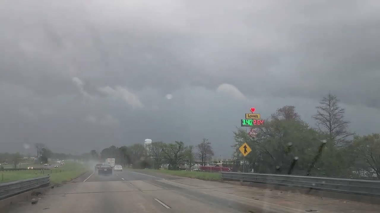 Traveling Through Baton Rouge, La During A Tornado Watch. Achafalaya Basin Bridge