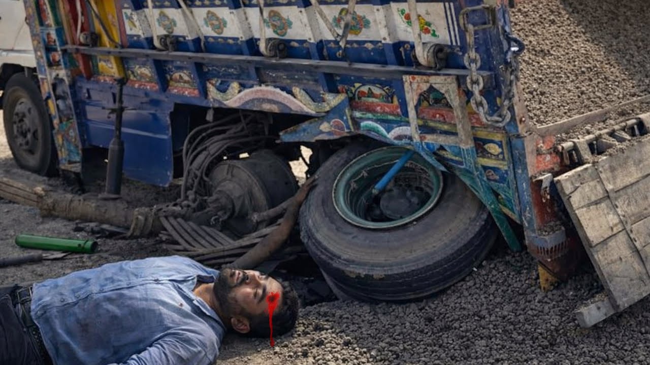 Heavy Load Destroyed Truck Axle | Road Accident & Quick Fix