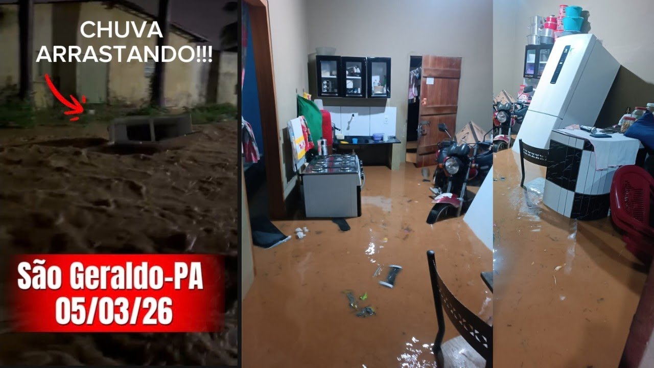 05/03/26 ALAGAMENTO VÁRIAS CASAS EM São Geraldo-PA!