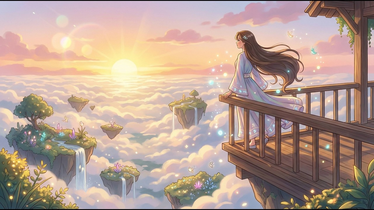 Above the Clouds, She Wakes ☁️✨| ghibli asmr #dailyvlog  #anime  #ghibli