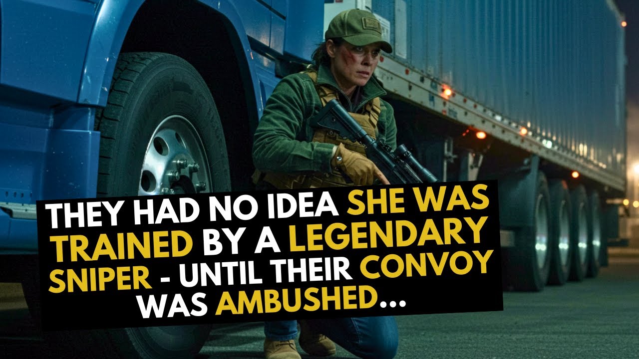 They Had No Idea She Was Trained by a Legendary Sniper — Until Their Convoy Was Ambushed