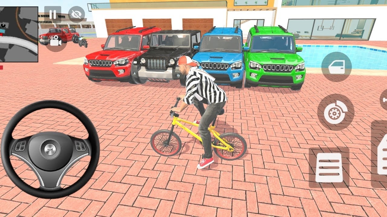 Indian Thift Auto Game 4️⃣ Scorpio cars and 1️⃣ Mahindra Thar Gadi driving game open world GTA