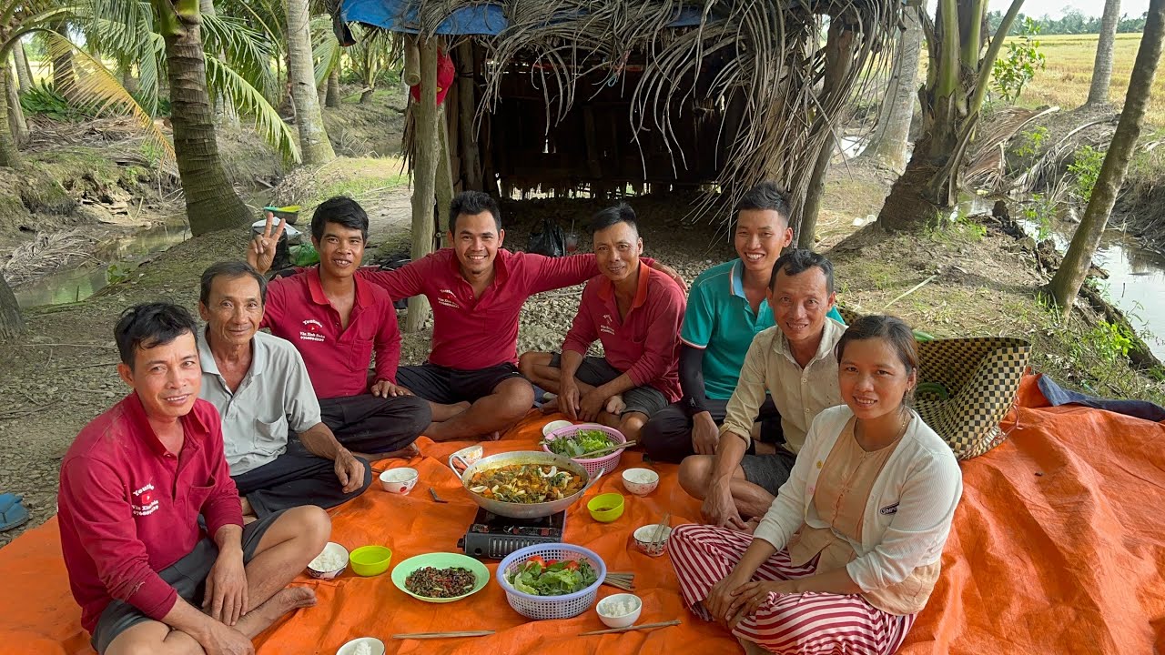 Chuột Cống Nhum nấu Giả Cầy / Rắn  Nước xào ớt lai rai cùng anh em trên đồng VXĐ 994 