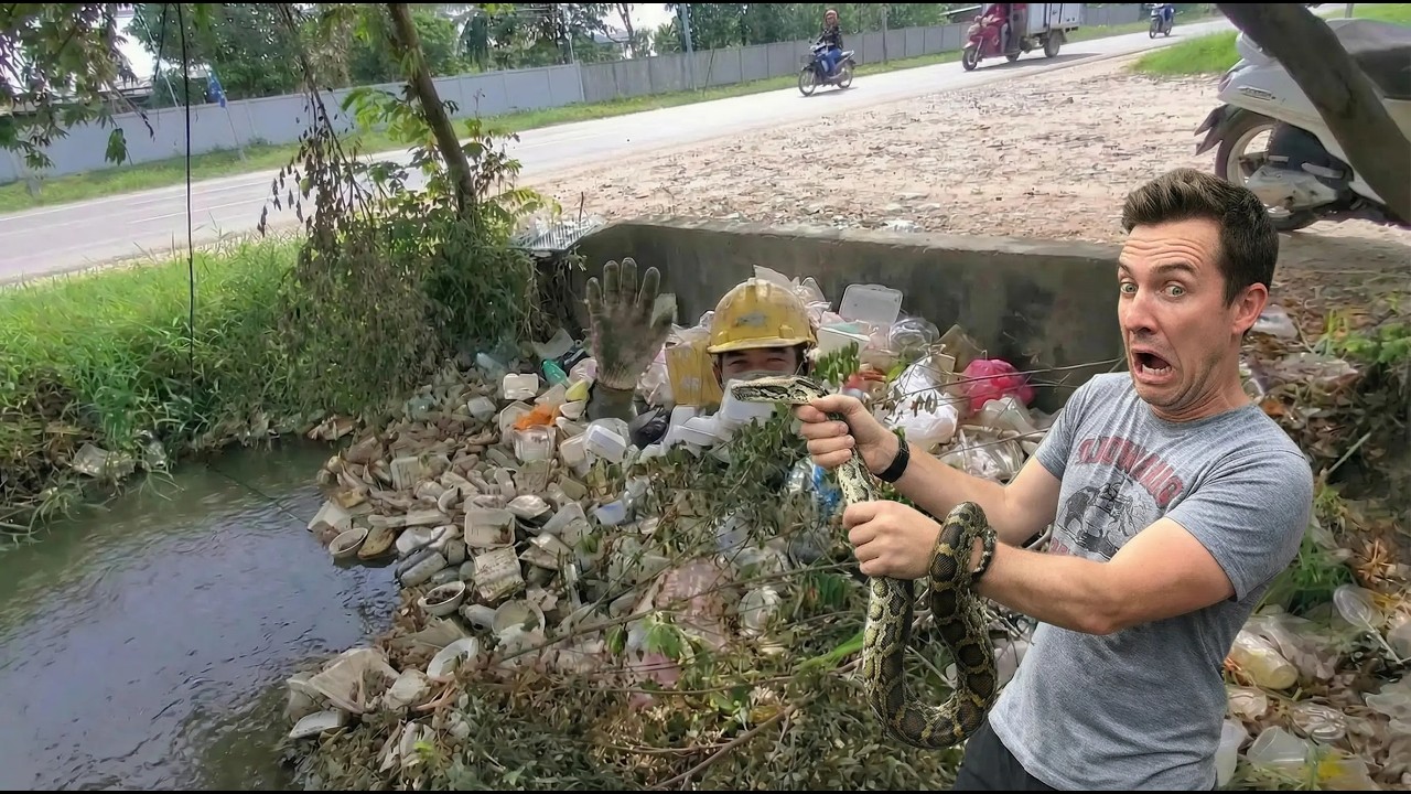 Surprise  Unclogged Culvert Drain | Remove Plastic Clogged Culvert Drain