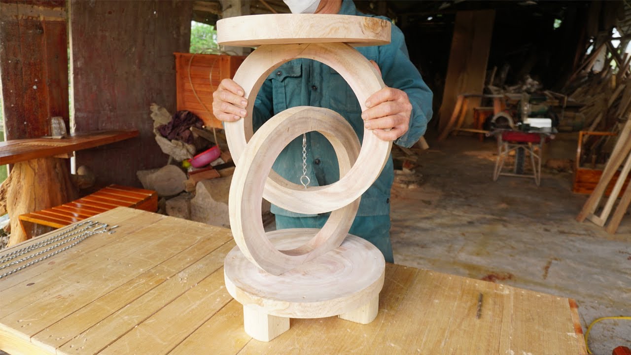 IMPOSSIBLE ! BUILD Anti Gravity Wood Table Structure , Wood Floating Table Construction At Home
