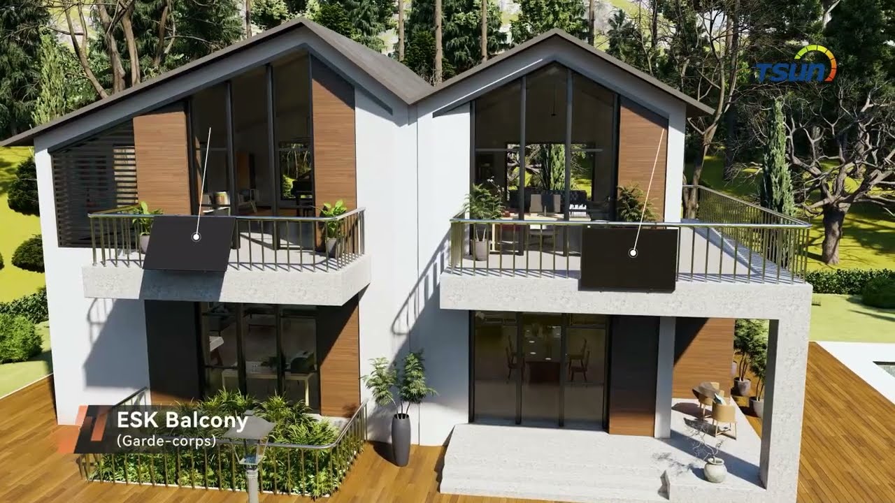 TSUN Easy Solar Kit syst&egrave;me solaire de balcon vertical