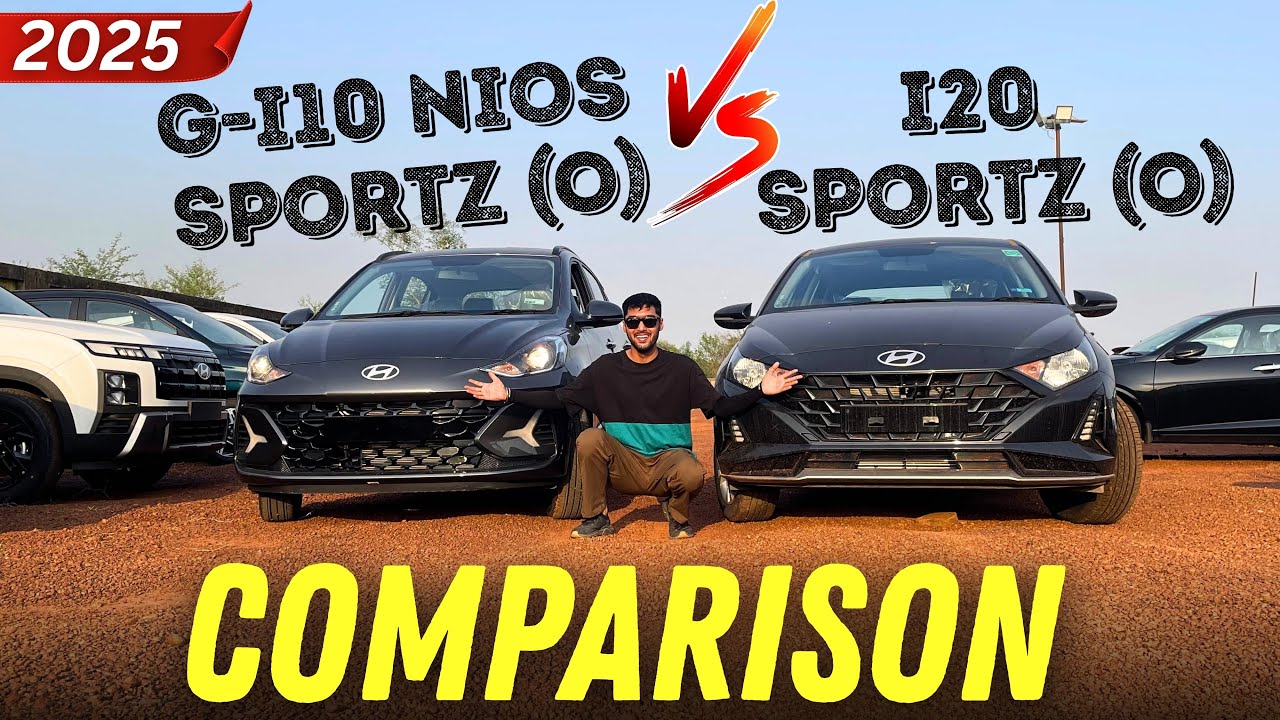 अब कौनसा लोगे ?2025 Hyundai I10 Nios Sportz (O)New Variant🔥Vs I20 Sportz (O)😍|Full Comparison Video