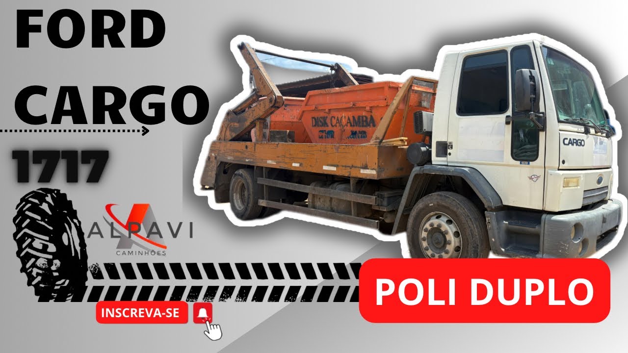 FORD CARGO 1717 POLI GUINDASTE DUPLO ARTICULADO POLIGUINDASTE A VENDA Ligue (12) 97406-2916