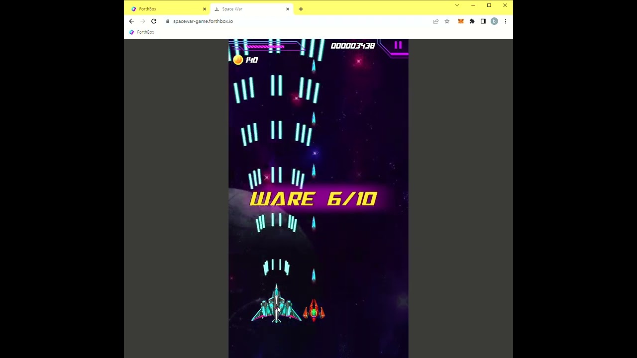 Space War 43 stage 12 level N fighter