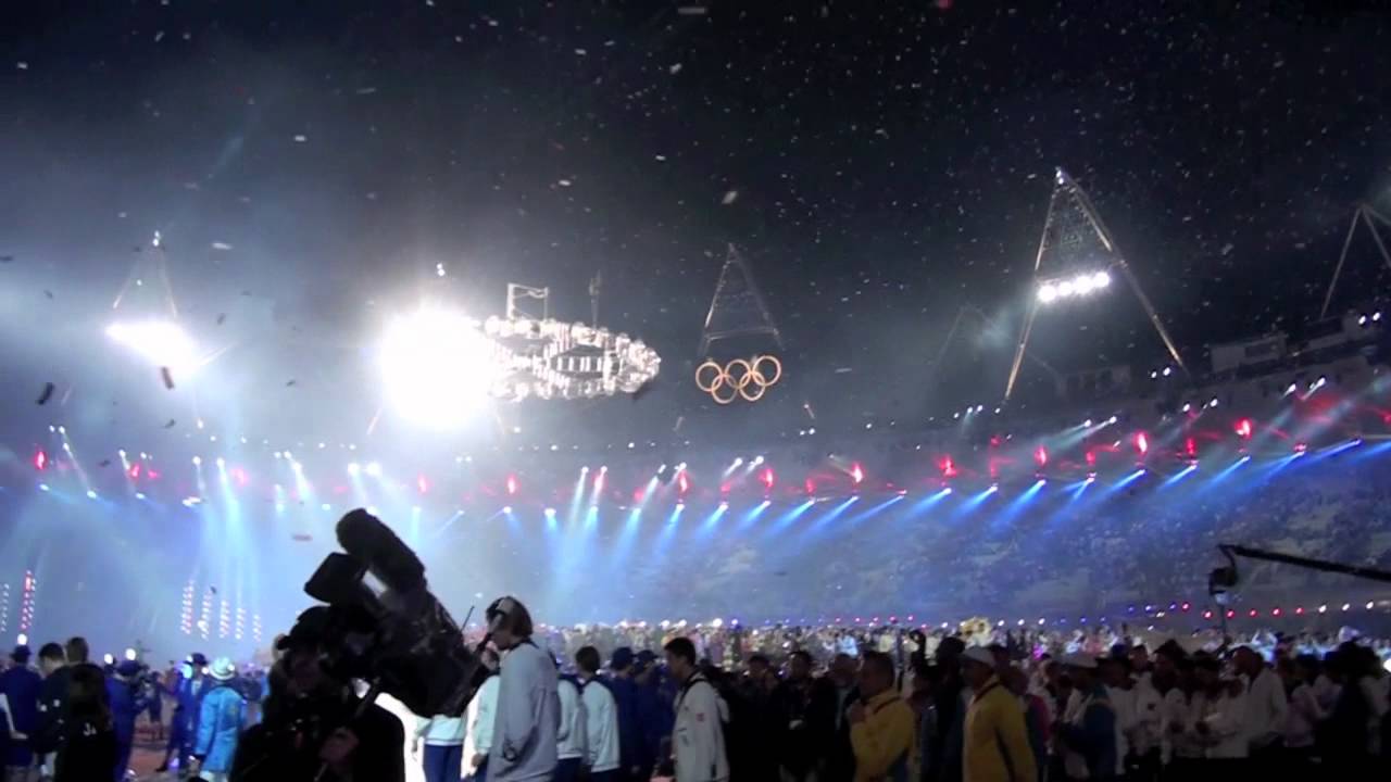 London 2012 Olympics Rio Flag Handover - Part 3: The finale fireworks and samba