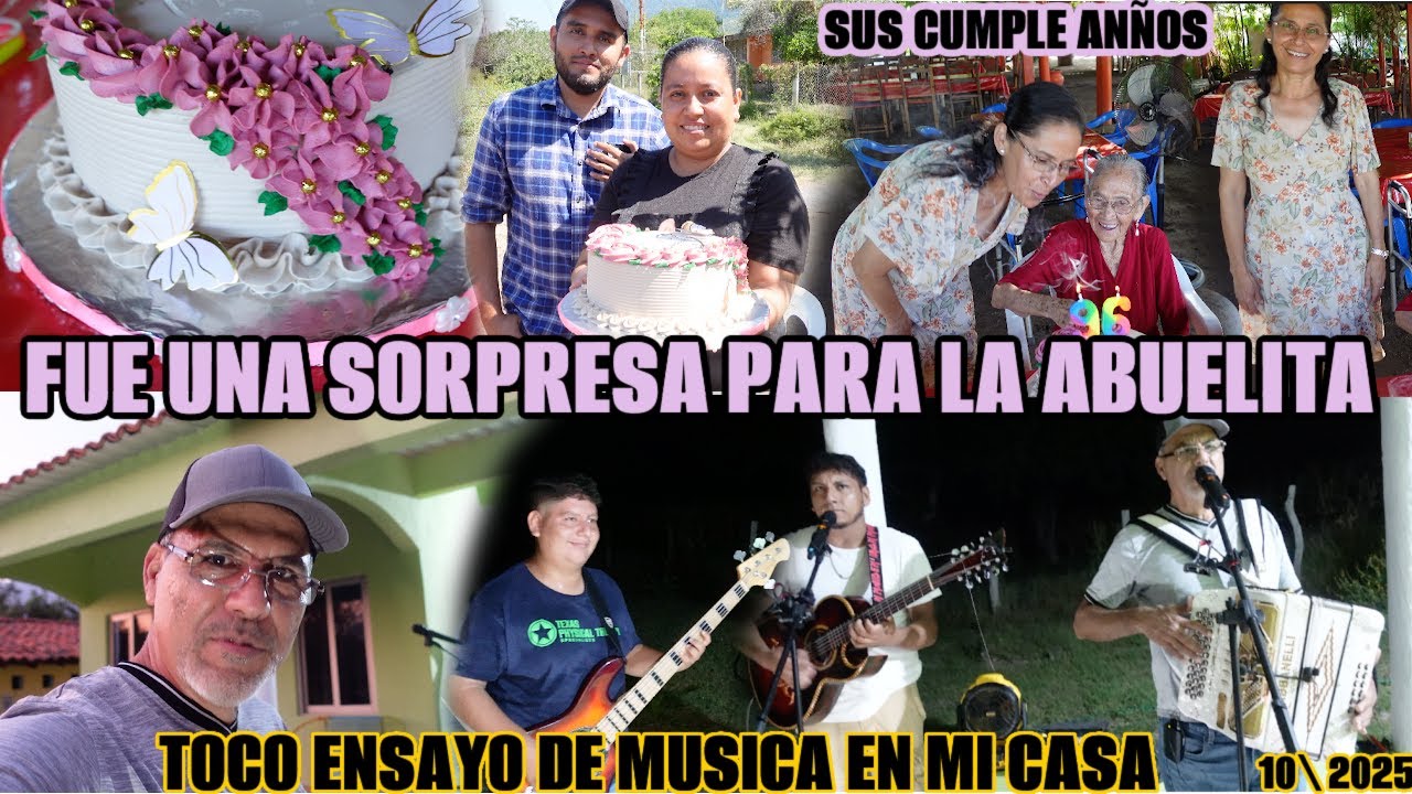 LOS CUMPLE AÑOS DE LA ABUELITA MIKA Y ENSAYO DE MUSICA NORTENA en MI CASA!