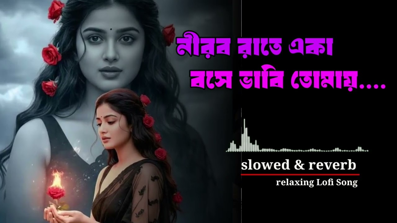 নীরব রাতে একা বসে ভাবি তোমায় ~ bangla song || lo-fi song || relaxing song || #dilsemusic 