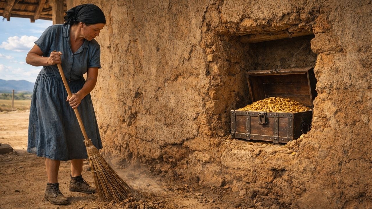 VIUVA HERDA CASA DE BARRO DO SEU AVO.... E ELA ACHA ALGO INCRIVEL NAS PAREDES DA CASA