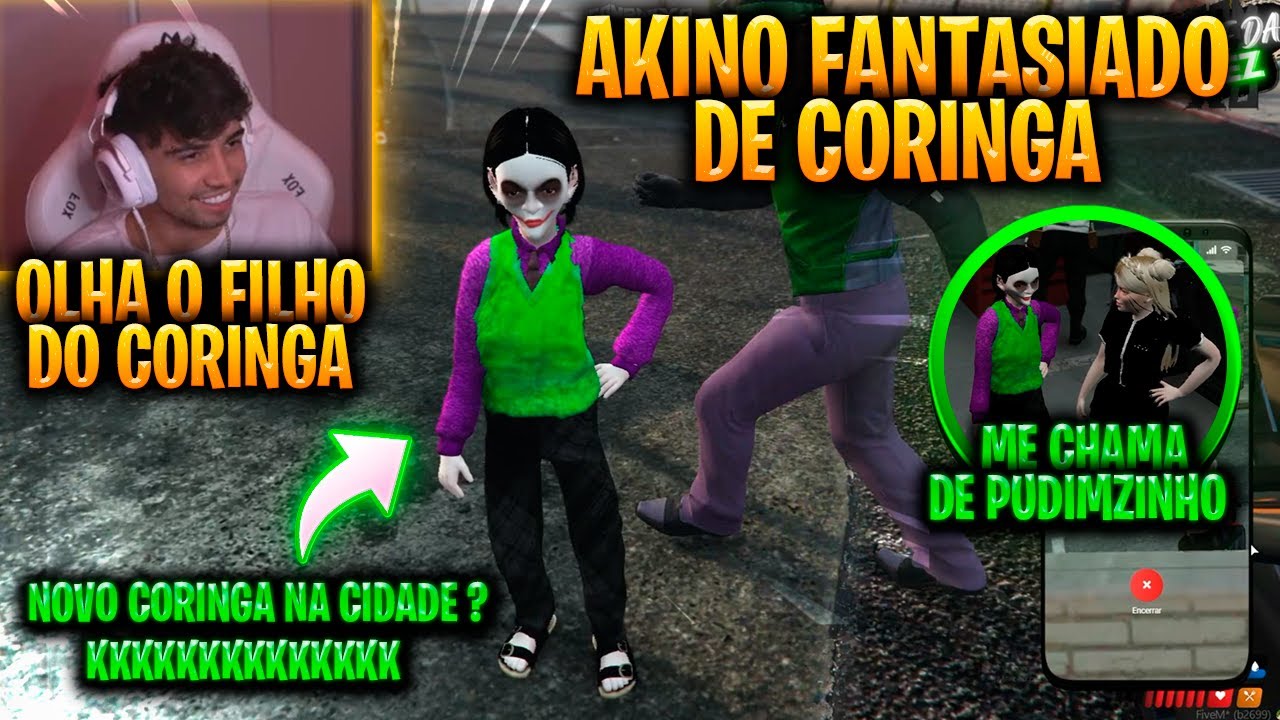 AKINO SE TRANSFORMOU NO CORINGA E ESTA A PROCURA DA ALERQUINA KKKKKKKKK FANHORP FICOU PUTO