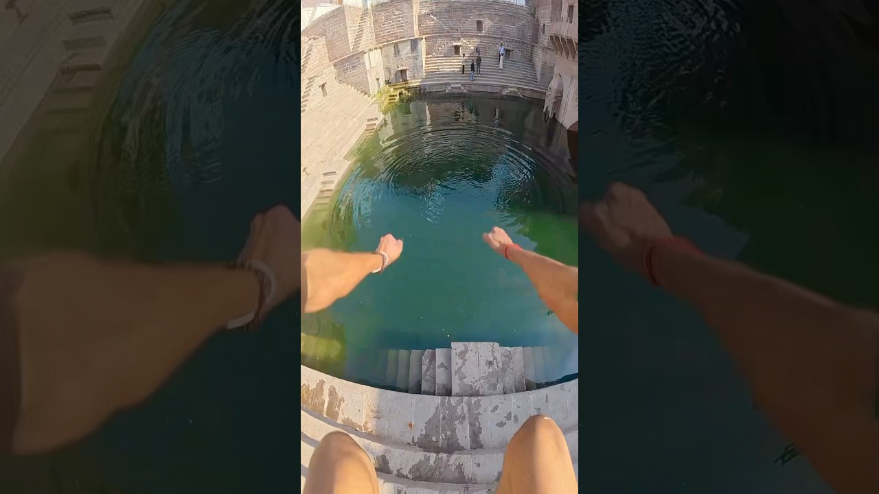 Next Level, Water Jump🥶🤯 #jump #cliffdiving #parkour #spidermanparkour #waterchallenge