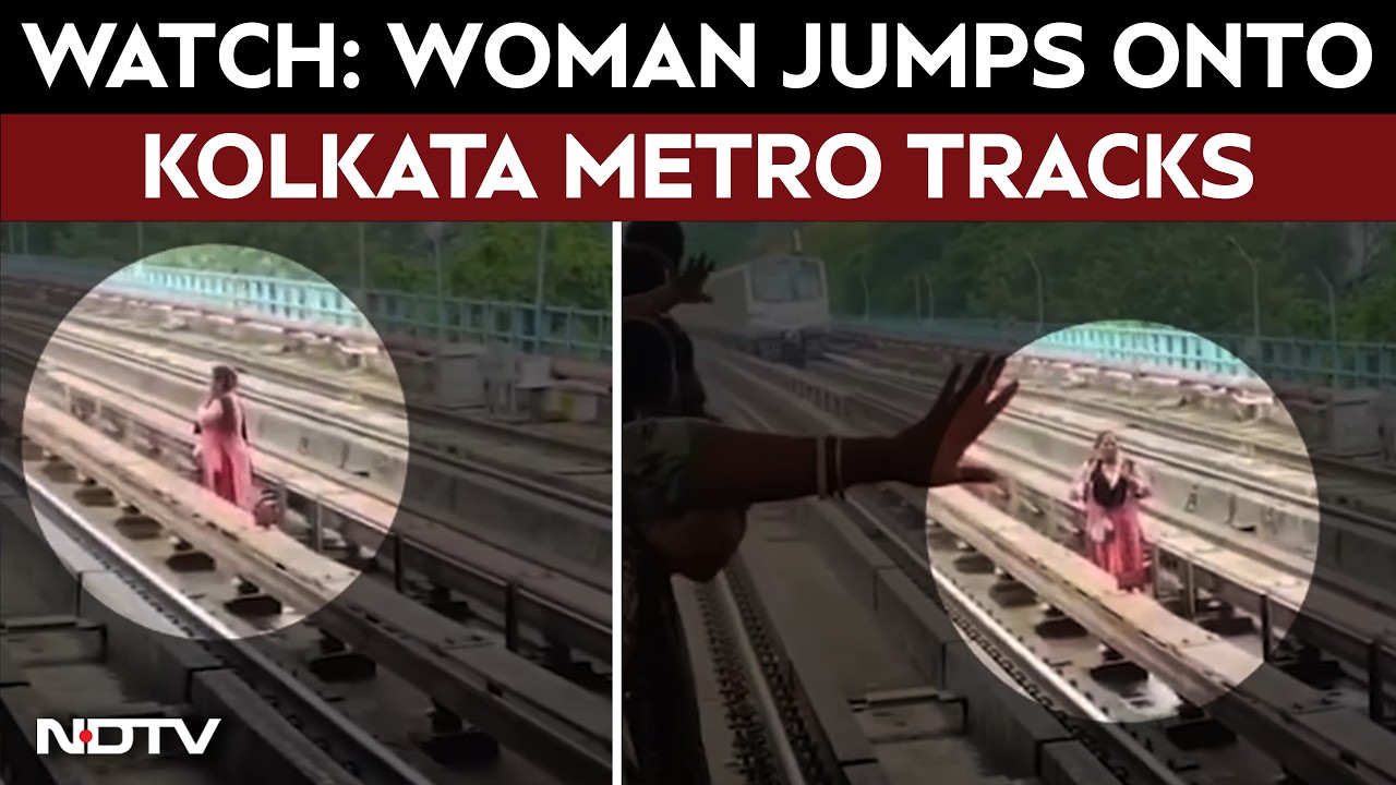 Bengal News | Woman Jumps Onto Kolkata Metro Tracks To Switch Platforms