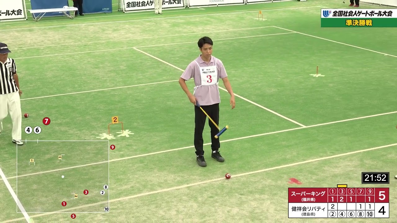 【準決勝戦】スーパーキング（福井県）VS 健祥会リバティ（徳島県）2024第22回全国社会人ゲートボール大会