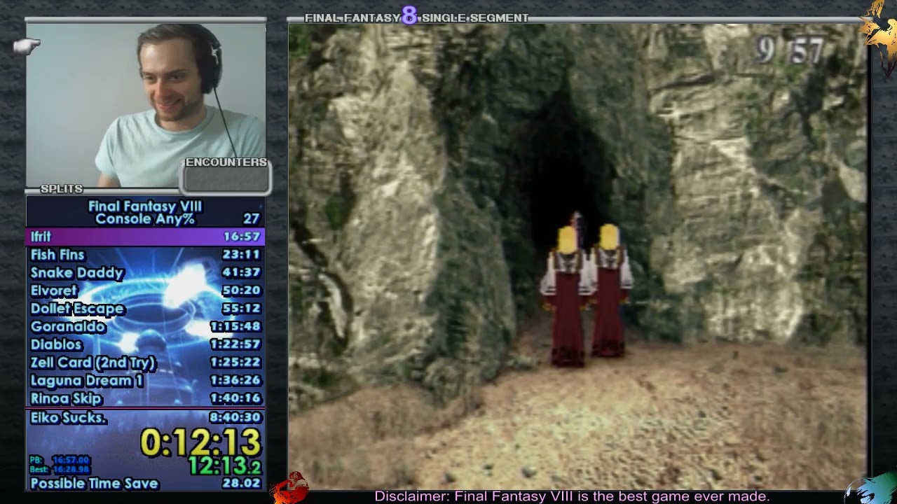 Final Fantasy VIII Speedrun, Console Any% 8:33:44