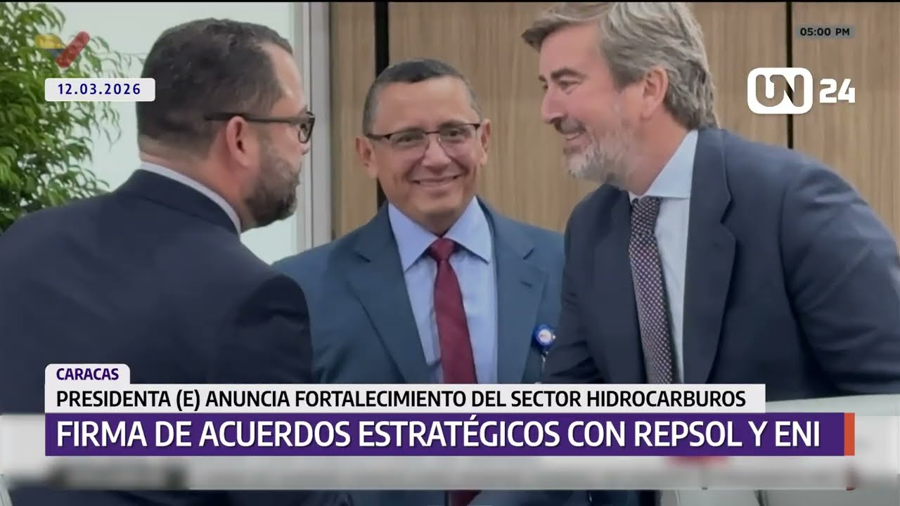 Presidenta (E) firma acuerdo con empresas petroleras europeas