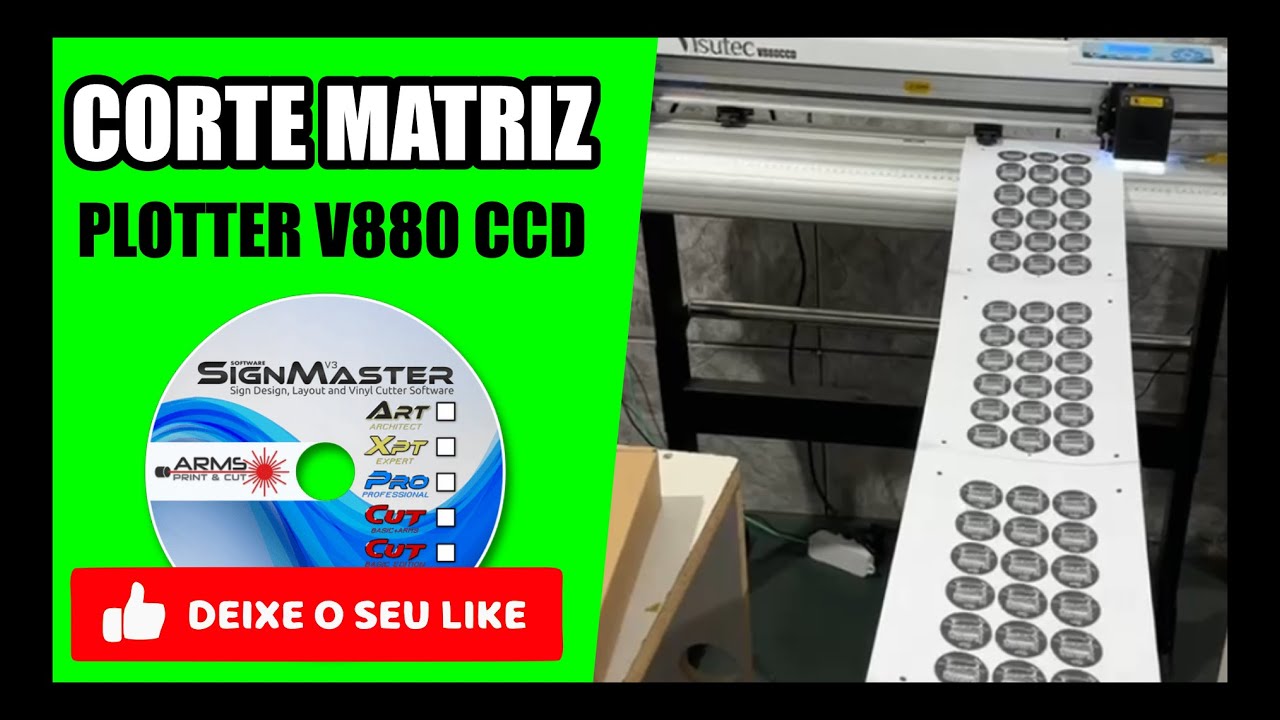 COMO FAZER CORTE MATRIZ COM A PLOTTER VISUTEC V880CCD