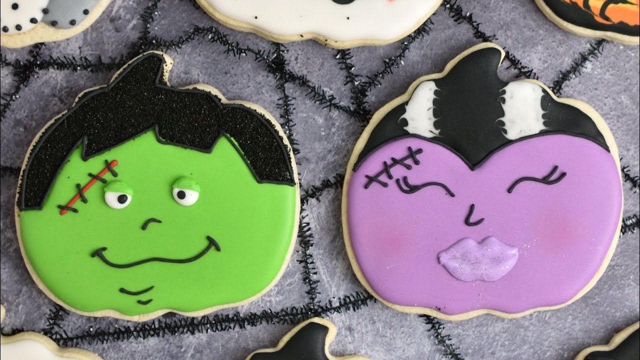 FRANKENSTEIN AND BRIDE OF FRANKENSTEIN HALLOWEEN COOKIES