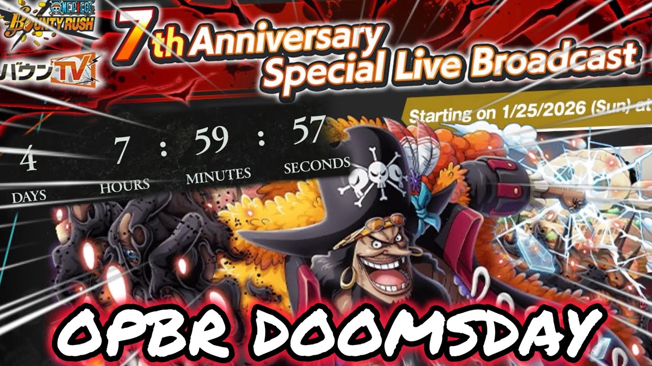 7th Anni Broadcast Announced! 1v1, EX BLACKBEARD are coming! OPBR