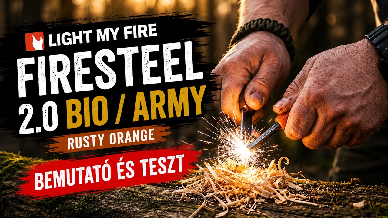 Light My Fire Firesteel 2.0 Bio/ Army Rusty Orange Szikravető Bemutató és Teszt