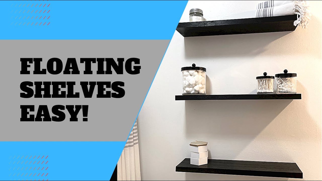 Floating Shelves that anyone can install! Bathroom Remodel!