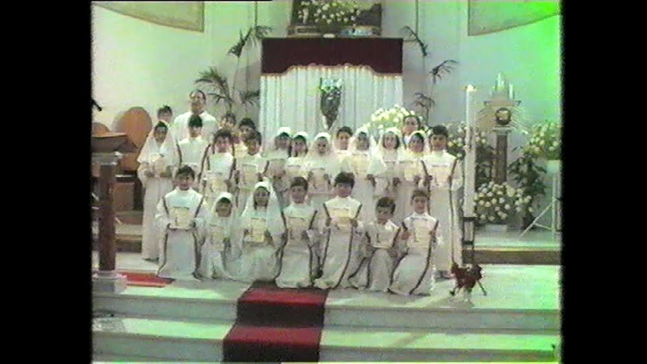 Prima Comunione  nella parrocchia Maria SS. del Carmelo Mussomeli - (8- 5- 1988)