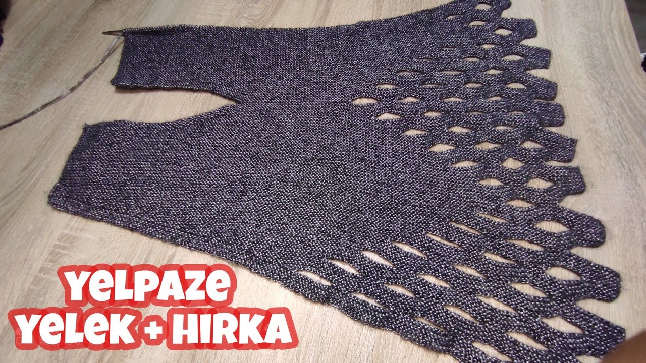 ÇOK İSTEDİNİZ BENDE YAPTIM 🤗💞 V YAKA YELPAZE YELEK+HIRKA yapılışı 3.bölüm @orguhocam / örgü