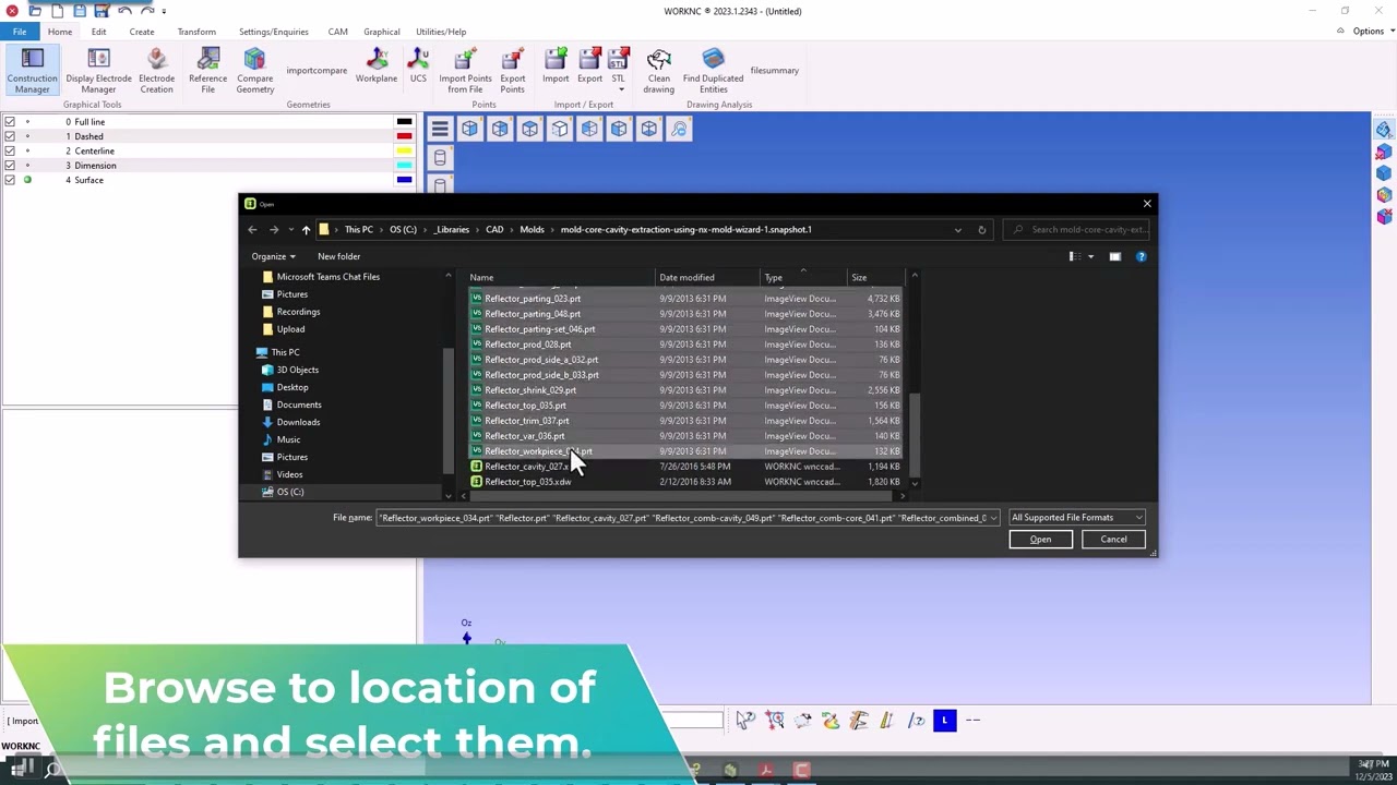 Opening Multiple CAD Files Into One Drawing