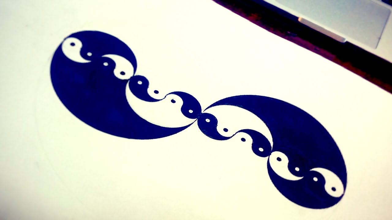 How To Draw Modern Yin Yang Symbol ☯