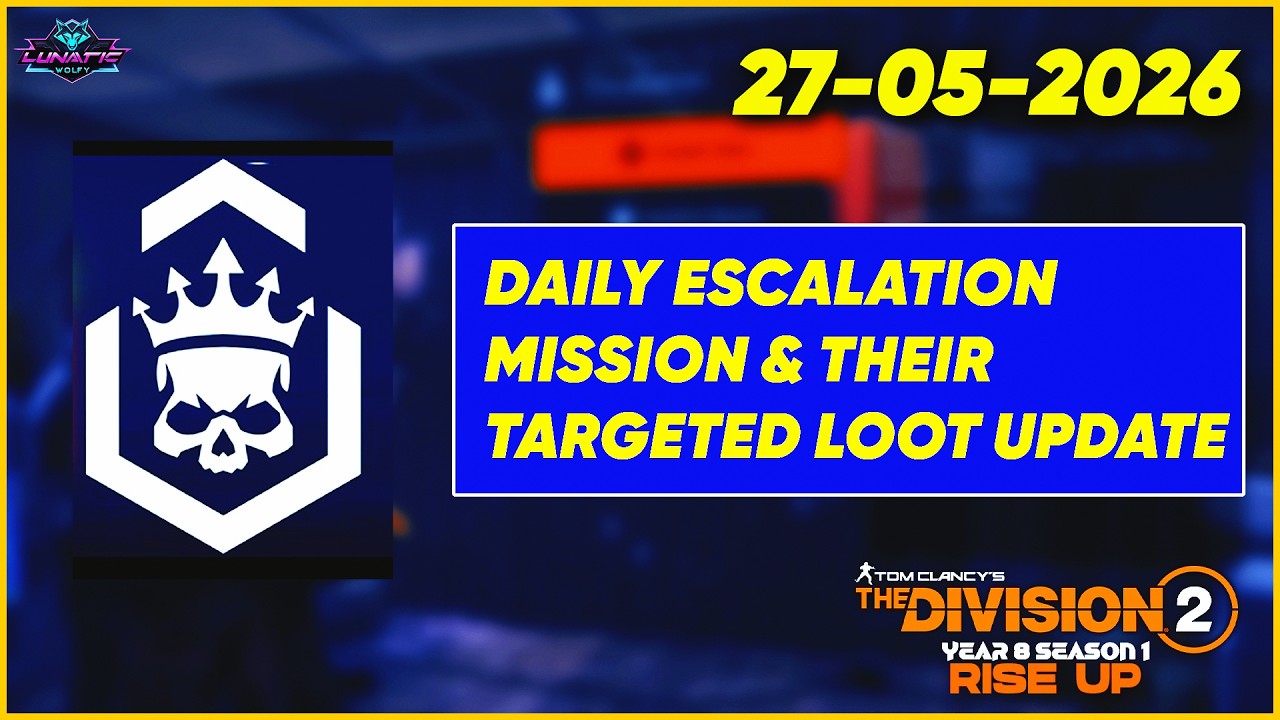 Daily Escalation Targeted Loot & Vendor Quick Update - 27 May 2026 | Division 2