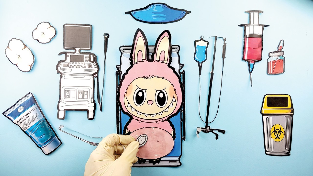 💖 Paper DIY 💖Labubu Is Pregnant + Doctor✨ Blind Box ASMR✨